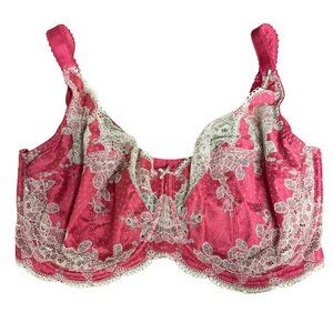 Panache Clara 7255 Floral Lace Underwire Bra Pink Sz 36H
